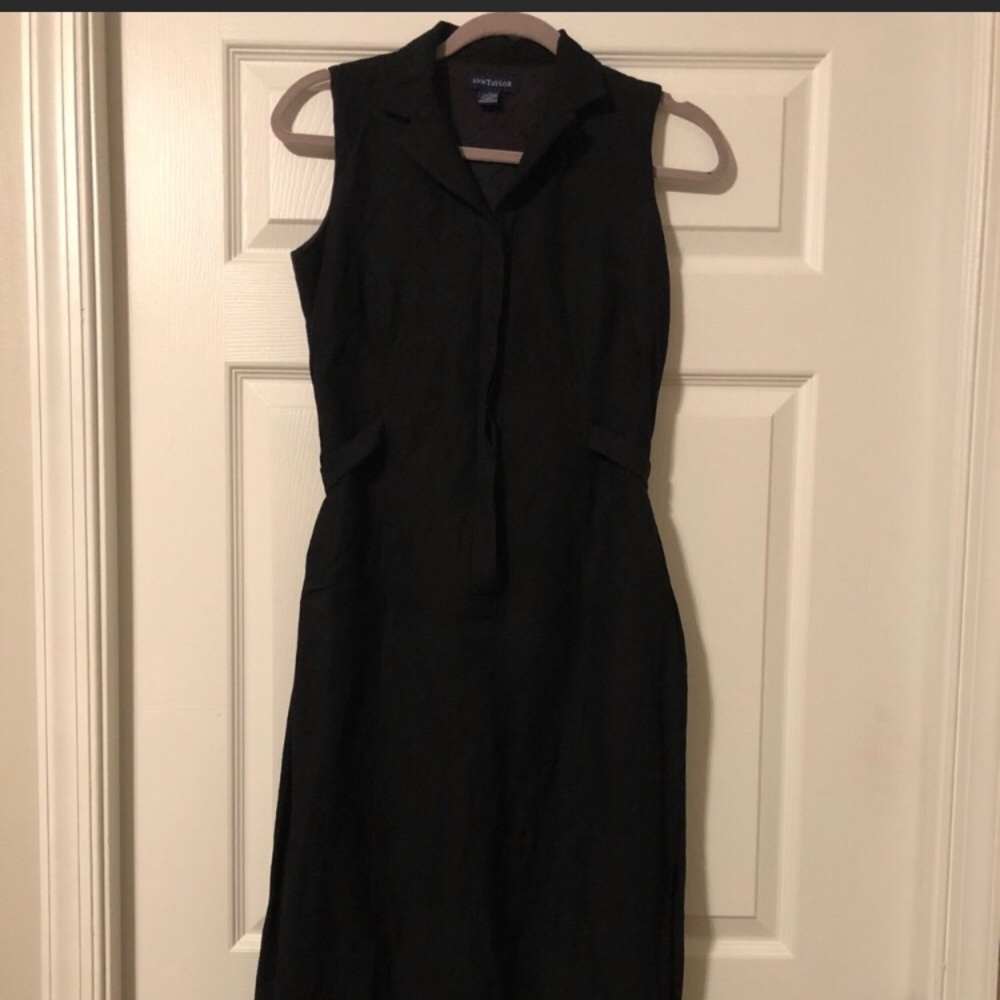 Little black dress, slits to both sides